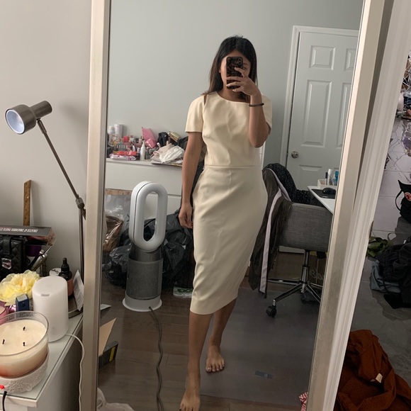 NWT Victoria Beckham white wool dress Sz US 8 - Picture 9 of 10